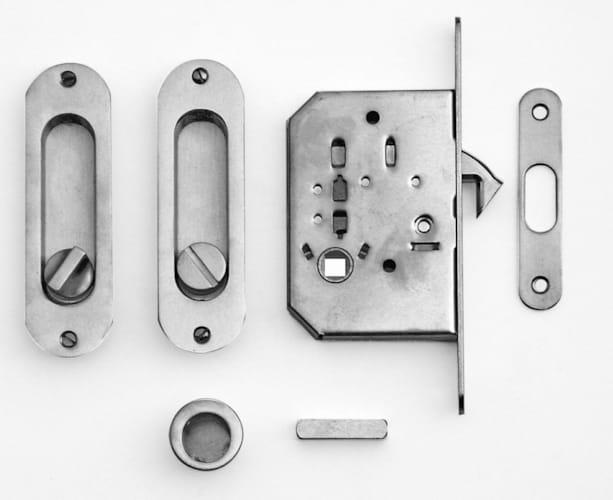 Coquille à encastrer fra ovale Satinée + serrure