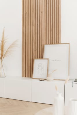 Panneau mural Maestro Latt Pepper Oak avec 7 lattes Pepper Oak - 20 x 300 x 2770 mm