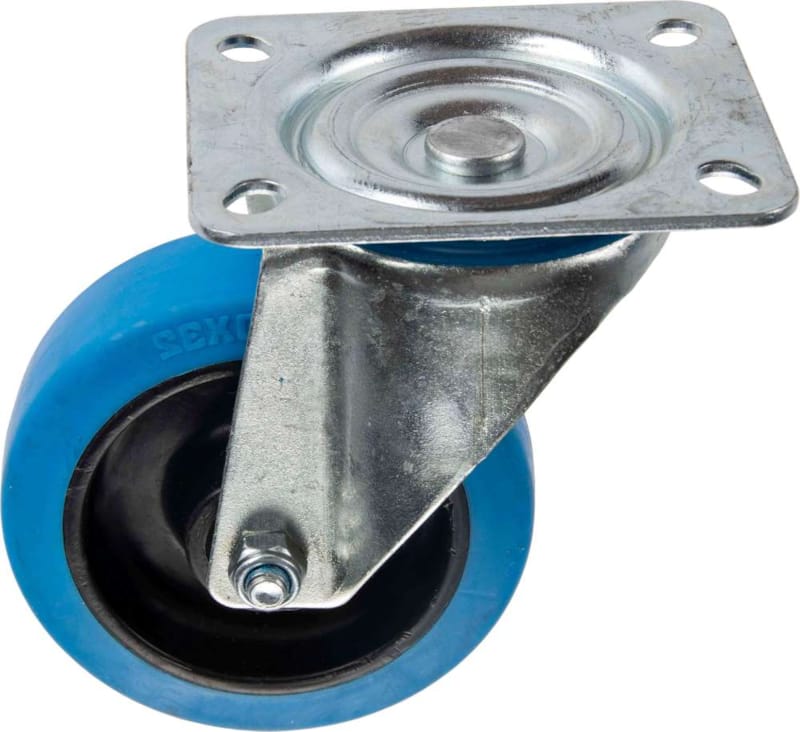 Roulette Caoutchouc Élastique Pivotante 100 mm