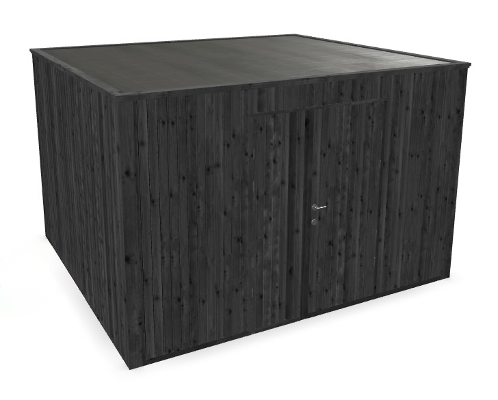Chalet Cubo vertical noir - 3,18 x 3,63 m