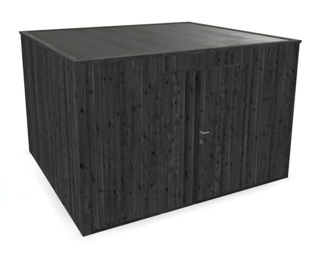 Chalet Cubo vertical noir - 3,18 x 3,63 m