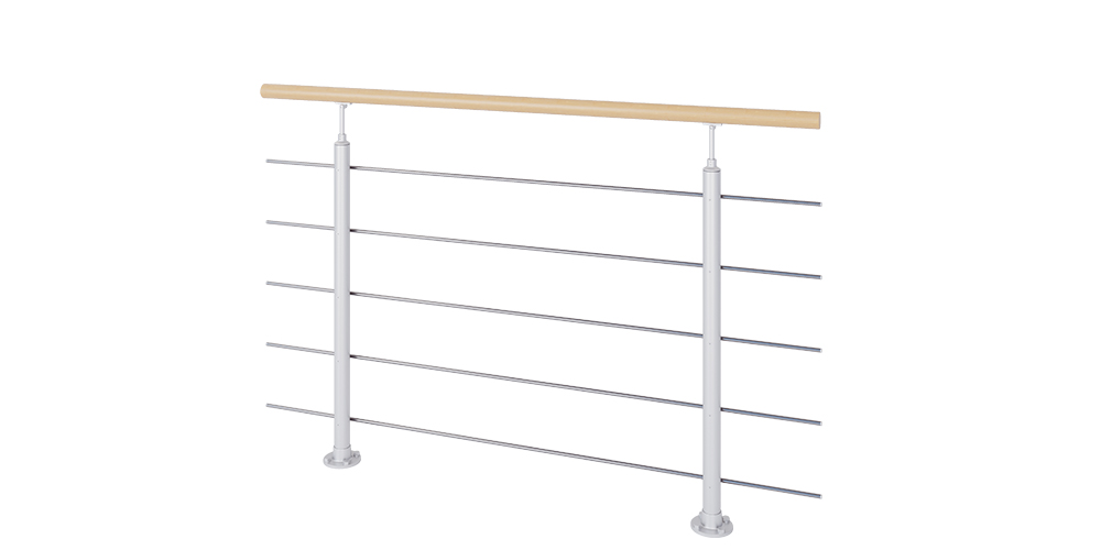 Kit Interio Fixation au sol - Acier Ral 9006 - 150 cm