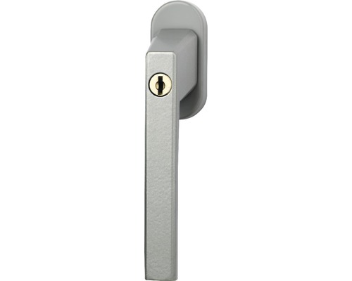 Poignée de fenêtre triple à clé Argent