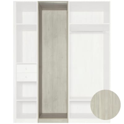MOKI ESPACE meuble orme argenté 2200 x 550 x 570 mm