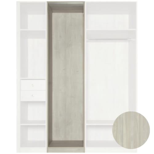 MOKI ESPACE meuble orme argenté 2200 x 550 x 570 mm
