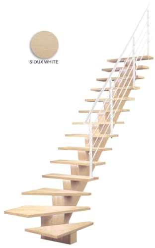 Kalea - Chêne 1/4 tournant droit - Sioux white