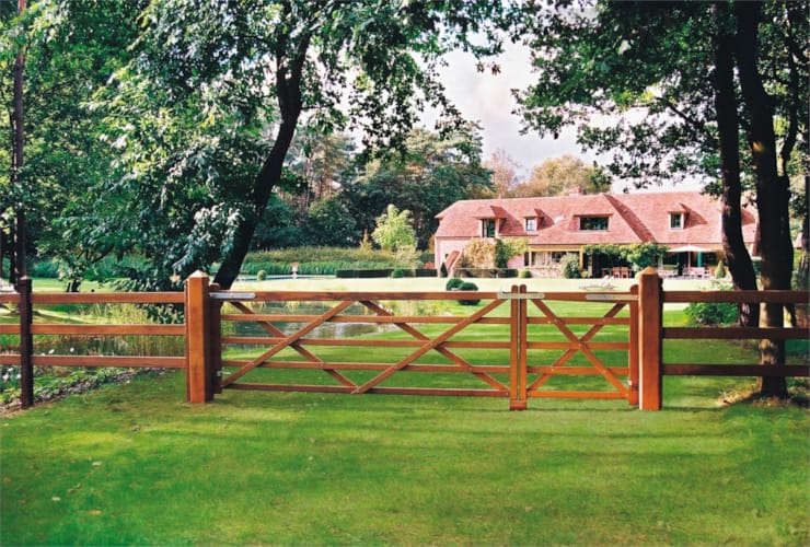 Porte-barrière Field Gate - Double croissillon 1m20 x 2m70