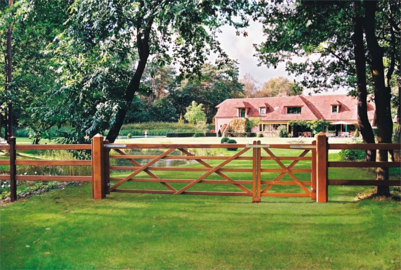 Porte-barrière Field Gate - Double croissillon 1m20 x 2m70