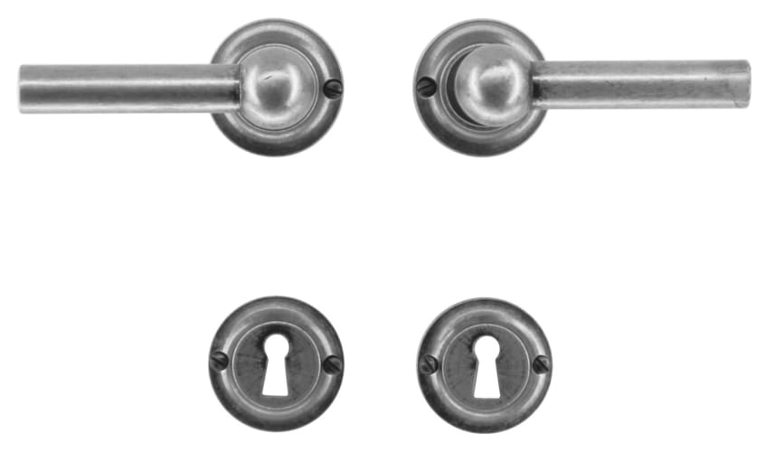 Poignée de porte Petra nm l+l old silver R+E