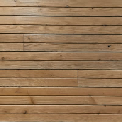 Bardage cèdre cryptoméria aspect faux clairevoie - Finition caramel - 20 x 130 x 2550 mm