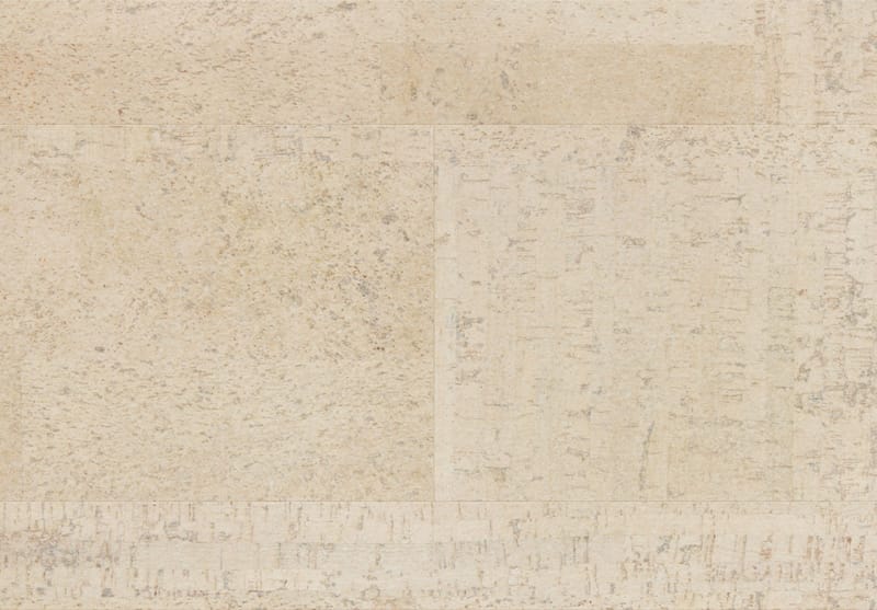 Revêtement de sol liège - blanc antique - 7 x 19 x 1225 mm