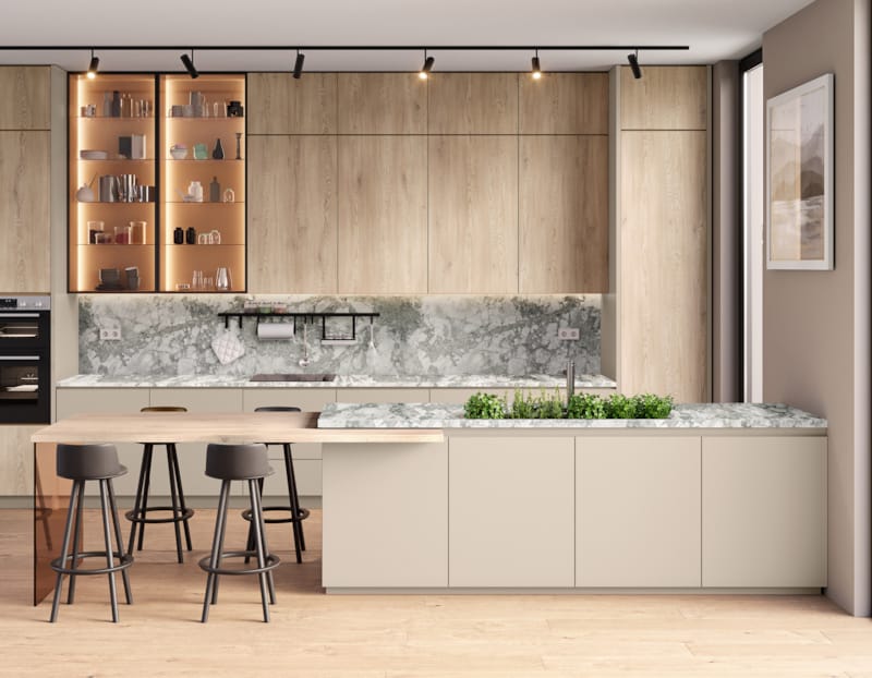 Tablette décor 2 faces bordées 1mm ABS - 2500 x 600 x18 mm - Cotta Cremona Oak 2737 PW