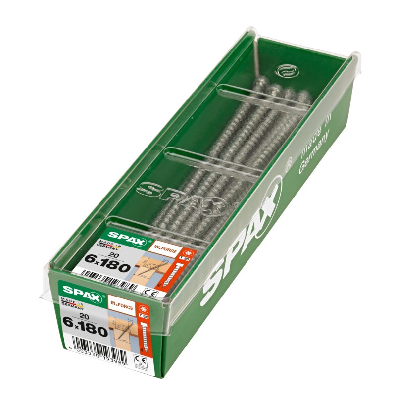 SPAX vis IN.FORCE WIROX - 6x180 M-STK (bte 20 pces)