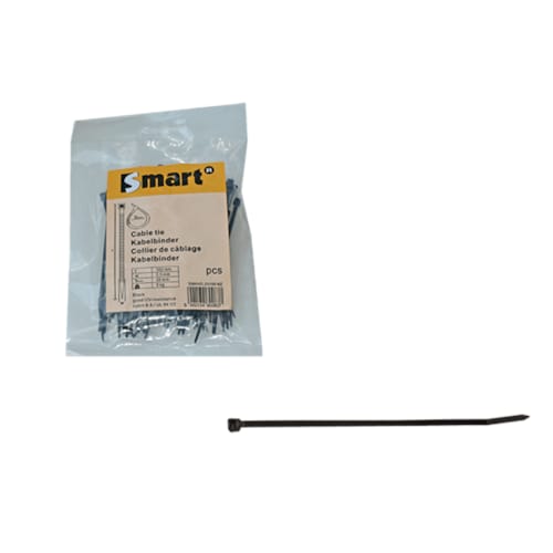 Collier de câblage SMART - 2,5 x 100/noir (sachet 100 pces)