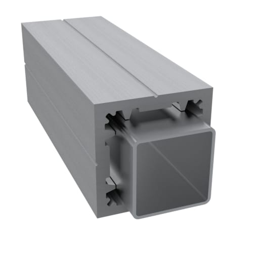 Duofuse Poteau en bois composite pour Porte noir graphite 90x90x3000 mm