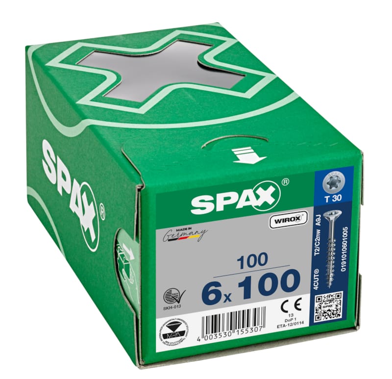 SPAX vis TX WIROX - 6x100 (boite 100 pces)
