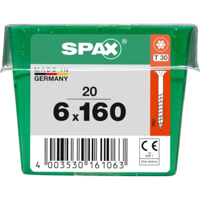 SPAX vis T-STAR+ WIROX - 6x160 M-STK (boite 20 pces)