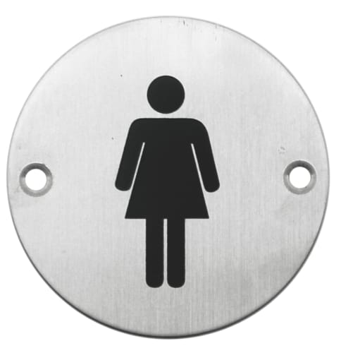 Pictogramme rond femme - Inox