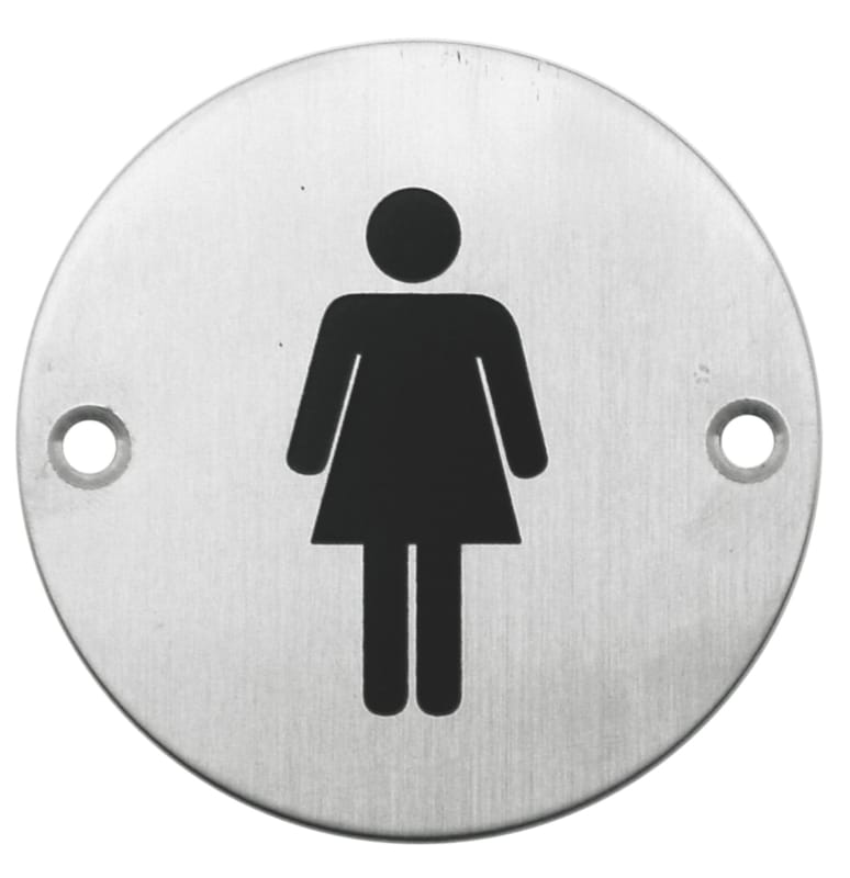 Pictogramme rond femme - Inox