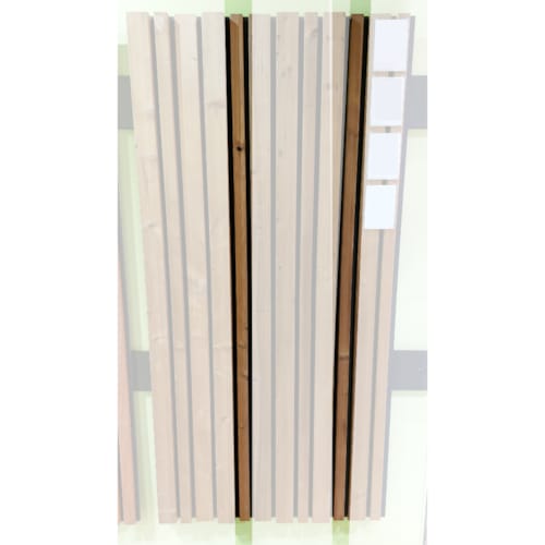 Bardage sapin thermo - Latte coins cassés - 18 x 40 x 3600 mm