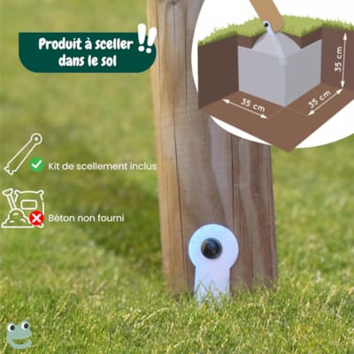 Portique avec balançoires Juliette - 1890 x 3480 x 2220 mm