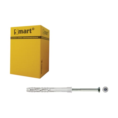 Cheville SMART pour chassis collier fraisée Ø10 x 80 NZN (boite 50 pces)