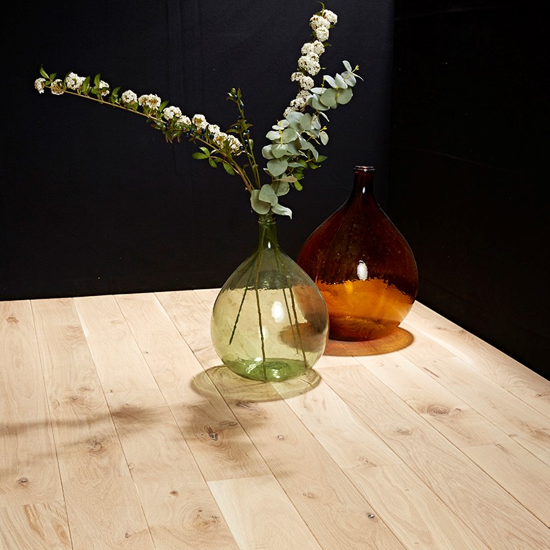 SRC parquet massif chêne français Montagny brut - 14 x 170 mm