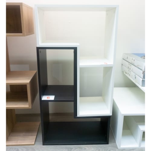 MOKI Meuble Bois Modulo noir 90x60x30 cm