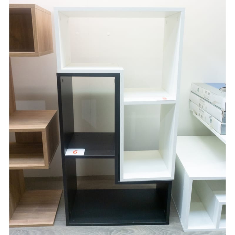 MOKI Meuble Bois Modulo noir 90x60x30 cm