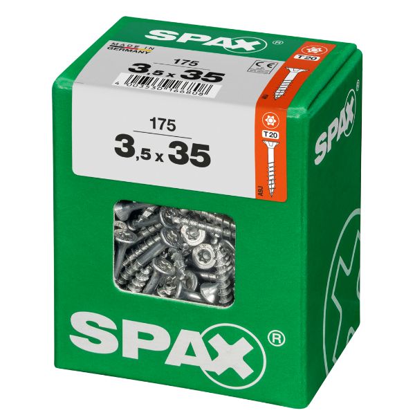 SPAX vis T-STAR+ WIROX - 3,5x35 L (boite 175 pces)