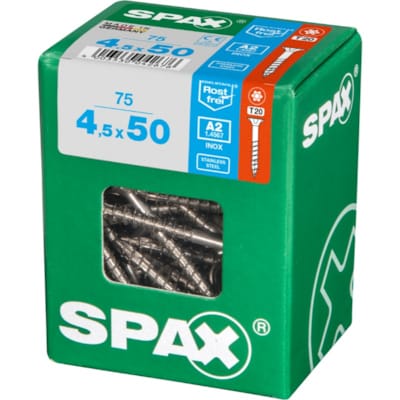 SPAX vis T-STAR+ A2 inox - 4,5x50 L (bte 75 pces)