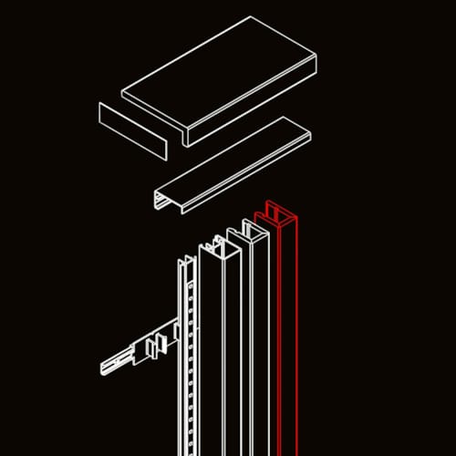 Profilé de finition vertical Maestro Lynes MDF PEPPER OAK CA128 30x47x2700 mm