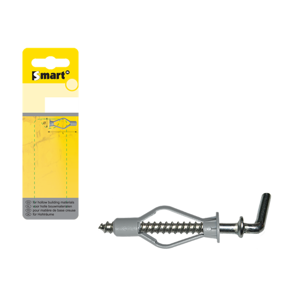 Cheville SMART corps creux nylon + gond court 8 x 40 (6 pces)