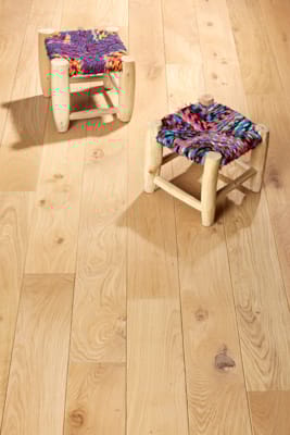 SRC parquet massif chêne français Bourgogne Brabant - Aspect bois brut - 14 x 150 mm