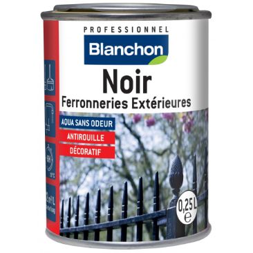 Blanchon Peinture fer anti-rouille - 0,25 L - noir mat