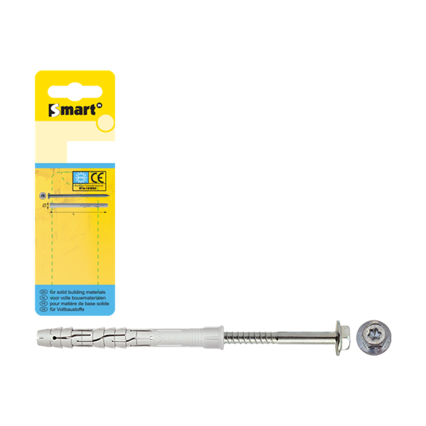 Cheville SMART pour chassis "RPF" TH + vis - 10 x 120 (blister 2 pces)