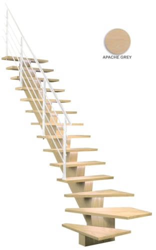 Kalea - Chêne 1/4 tournant gauche - Apache grey