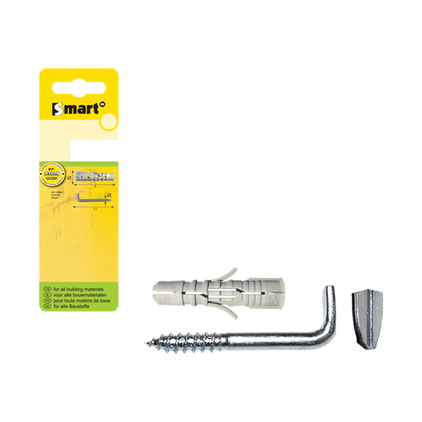 Cheville SMART + gond à vis/fente - 8 x 40 NZN (4 pces)