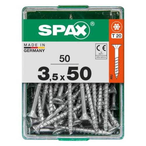 SPAX vis T-STAR+ WIROX - 3,5x50 M (boite 50 pces)