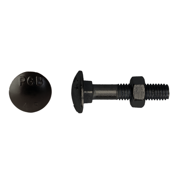 Boulon commerce 4.8 D.603/555 M6 x 70 mm BlackTop (4 pces)