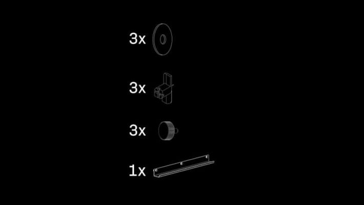 Ter Hürne SilentDesign LivingWall - Lasse - Étagère métallique étroite - Large