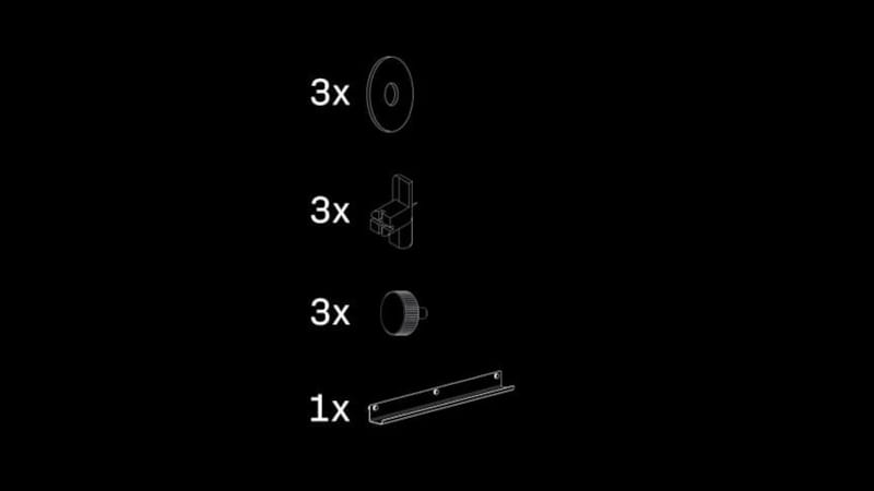 Ter Hürne SilentDesign LivingWall - Lasse - Étagère métallique étroite - Large