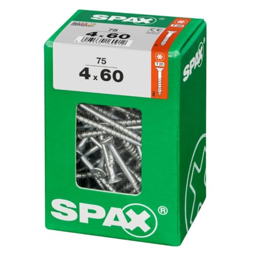 SPAX vis T-STAR+ WIROX - 4x60 L (boite 75 pces)