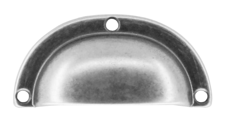 Tirant de meuble Coquille moderne - Old silver