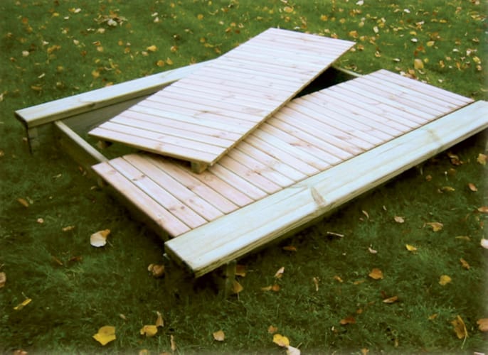 Couvercle pour bac à sable 2m x 1m60