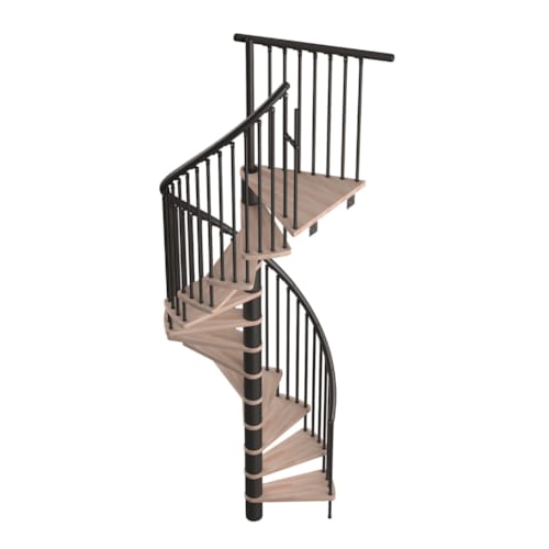 Kappa - Escalier spirale complet - Hêtre vernis