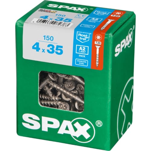 SPAX vis T-STAR+ A2 inox - 4x35 L (bte 150 pces)