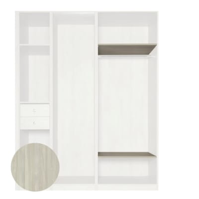 MOKI ESPACE tablettes mobiles orme argenté 750 mm - 2 pces