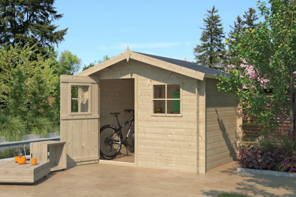 Chalet classique Luzern 19 mm - 265 x 205 cm + auvent 15 cm