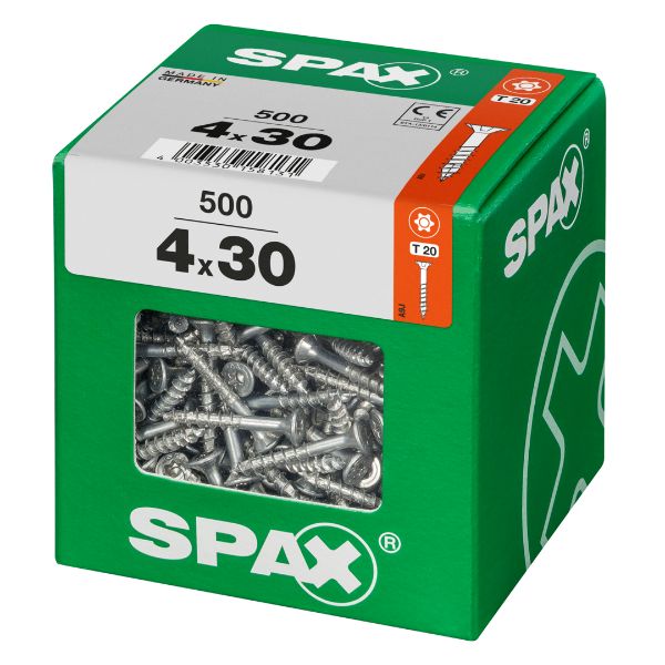 SPAX vis T-STAR+ WIROX - 4x30 XXL (boite 500 pces)